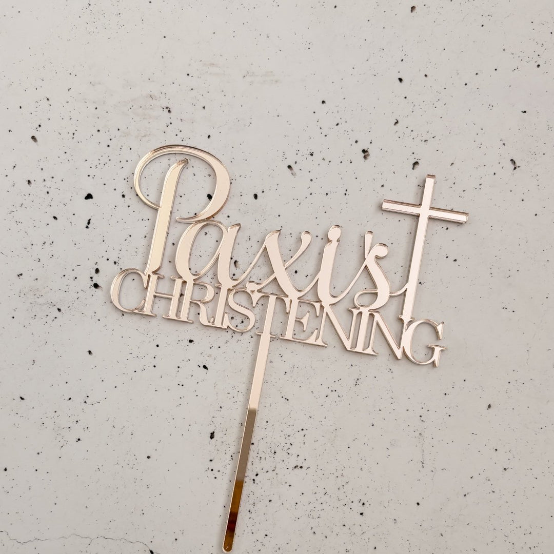 Personalised Baptism Cake Topper