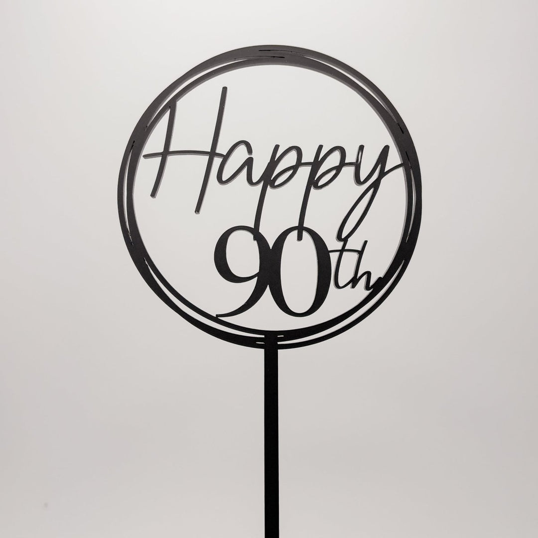 Personalised Birthday Cake Topper - Circle