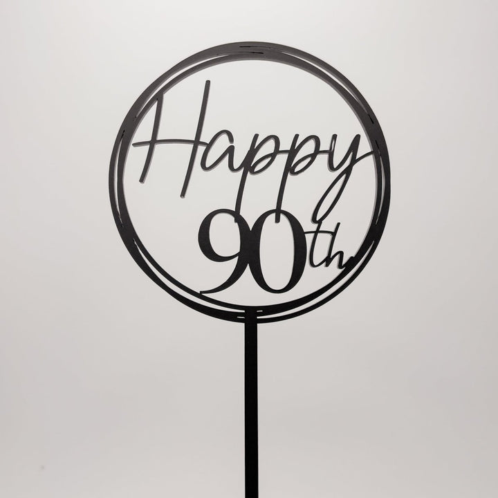 Personalised Birthday Cake Topper - Circle