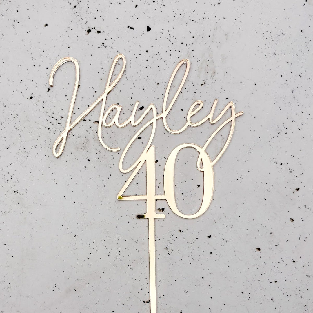 Personalised Cake Topper With Name & Age