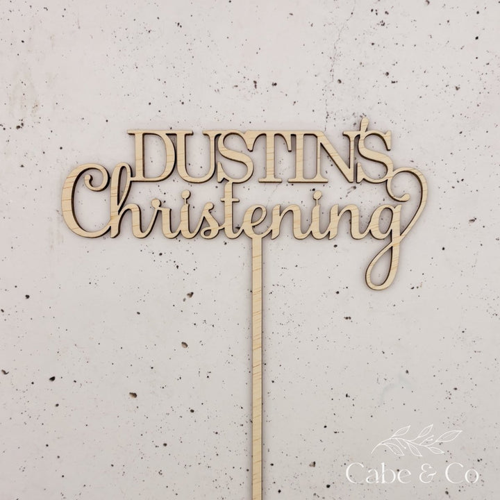 Personalised Christening Cake Topper