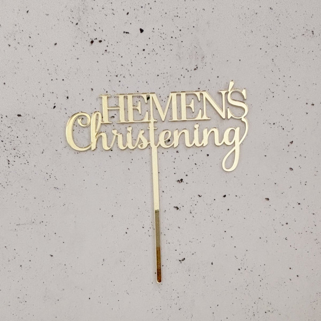 Personalised Christening Cake Topper