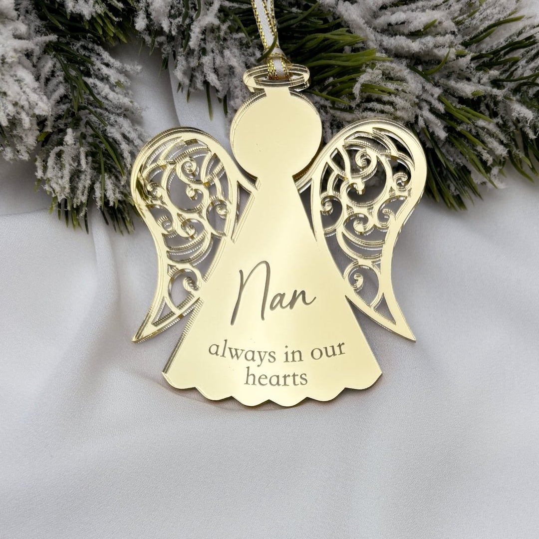 Personalised Christmas Angel - memorial ornament for lost loved ones