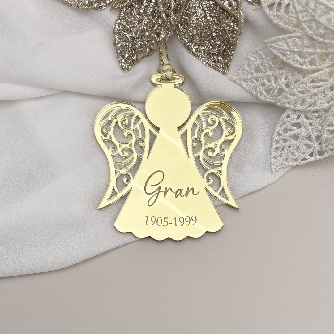 Personalised Christmas Angel - memorial ornament for lost loved ones