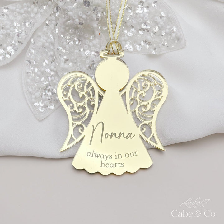 Personalised Christmas Angel - memorial ornament for lost loved ones