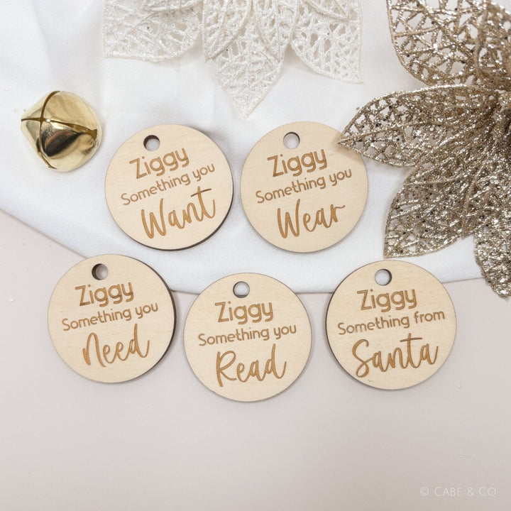 Personalised Christmas Gift Tags - Something you Need, Want, Wear &amp; Read