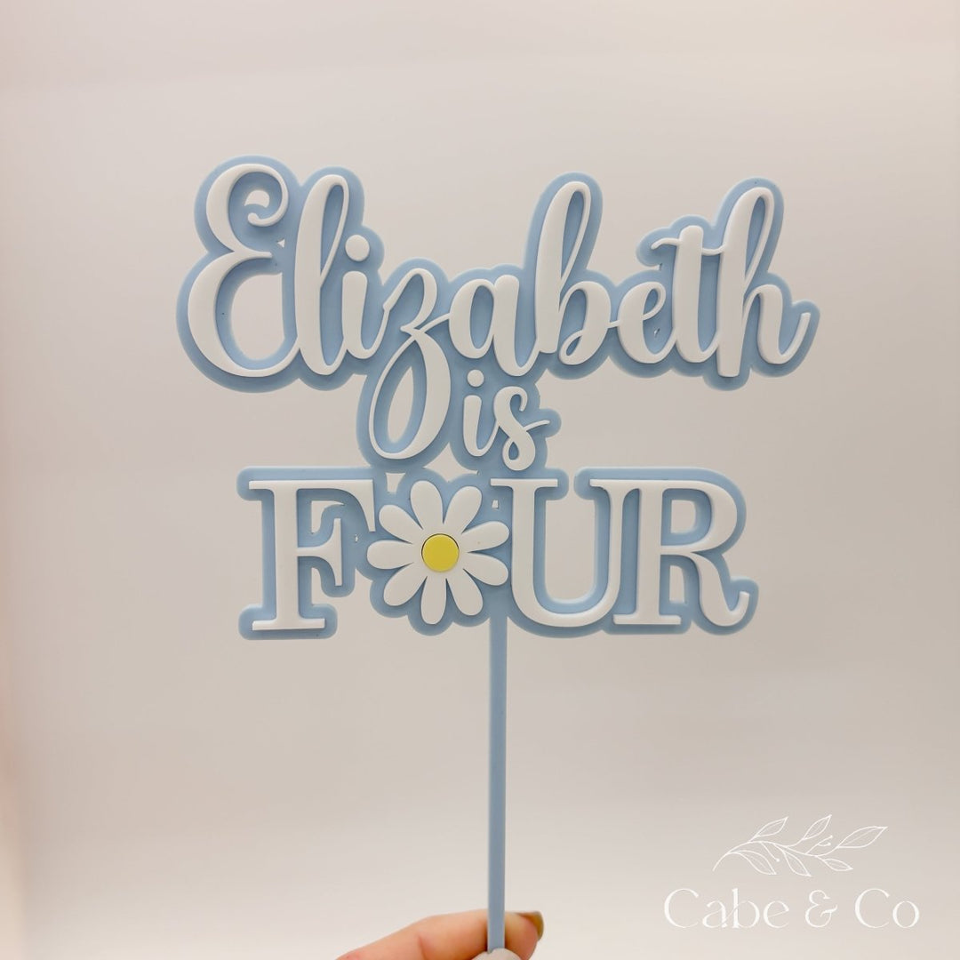 Personalised Daisy Cake Topper