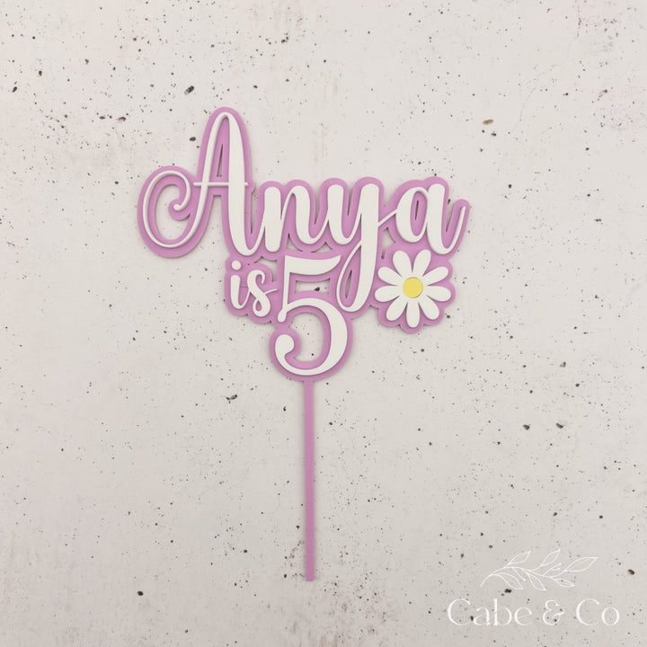 Personalised Daisy Cake Topper