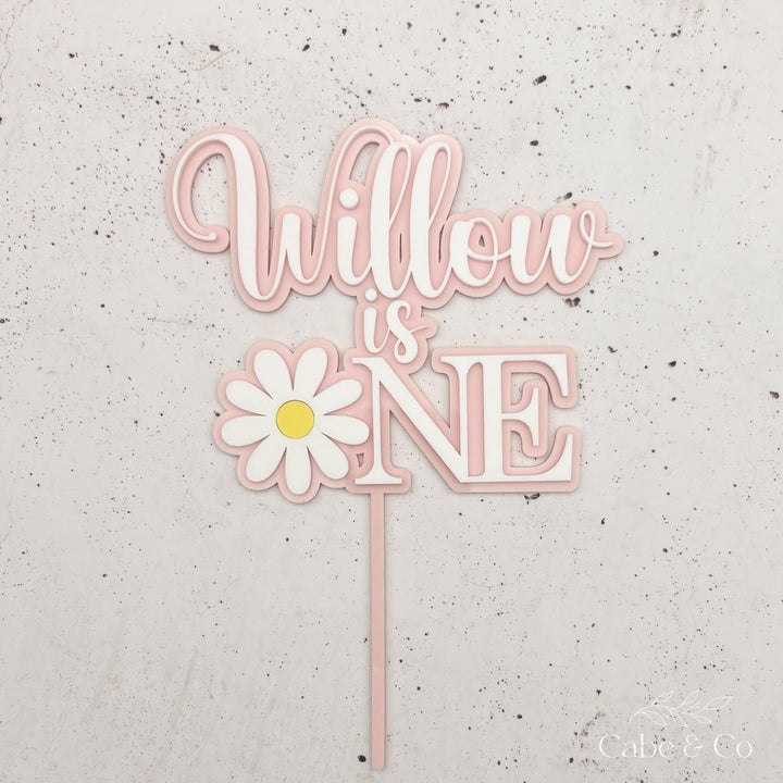 Personalised Daisy Cake Topper