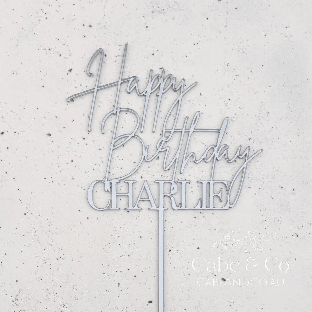 Personalised Happy Birthday Cake Topper