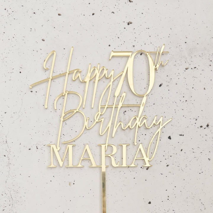 Personalised Happy Birthday Cake Topper with Age