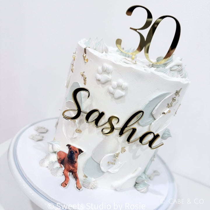 Personalised Name Cake Charm & Age Topper