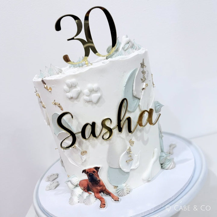 Personalised Name Cake Charm & Age Topper