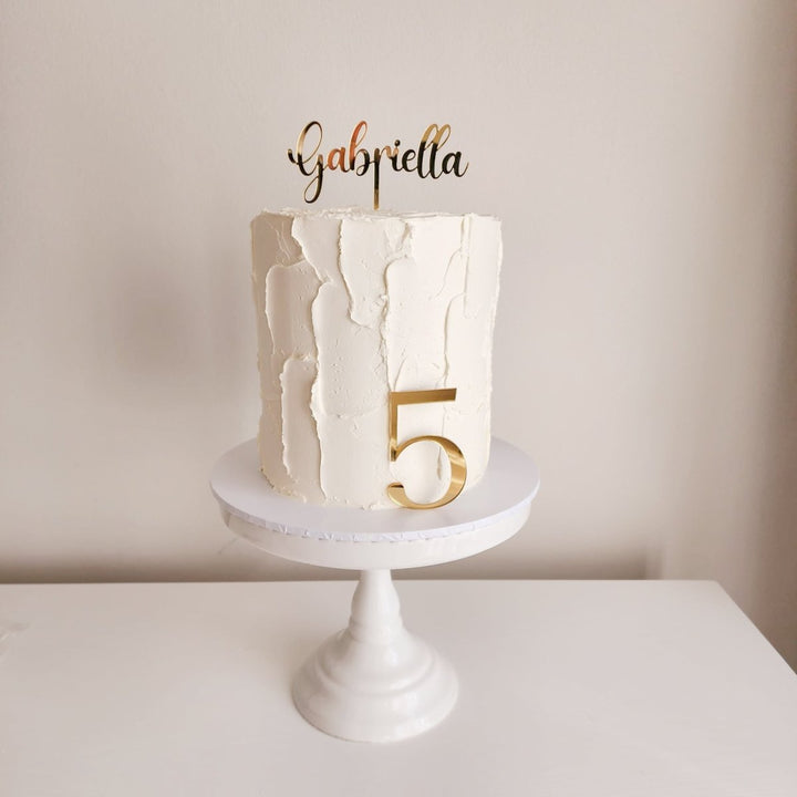 Personalised Name Cake topper & Age Charm