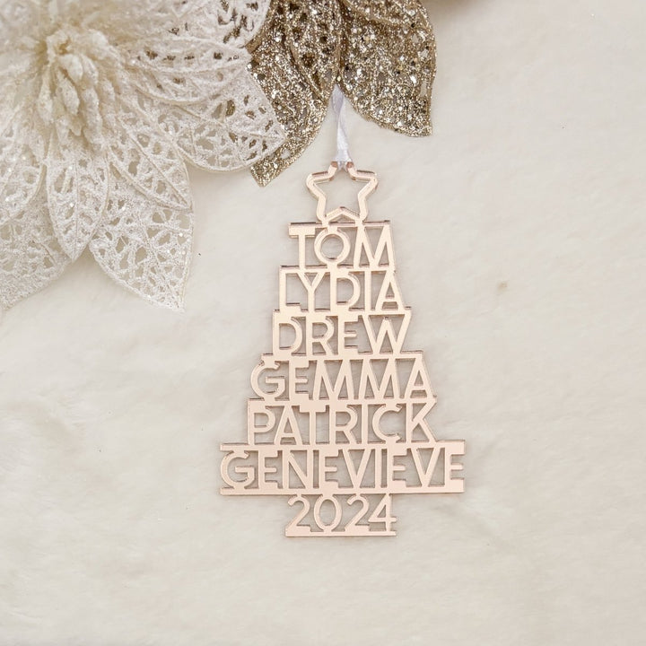 Personalised Name Christmas Tree Ornament - your family names