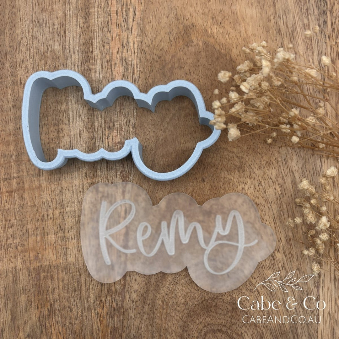 Personalised Name Script Fondant Cookie Cutter &amp; Stamp