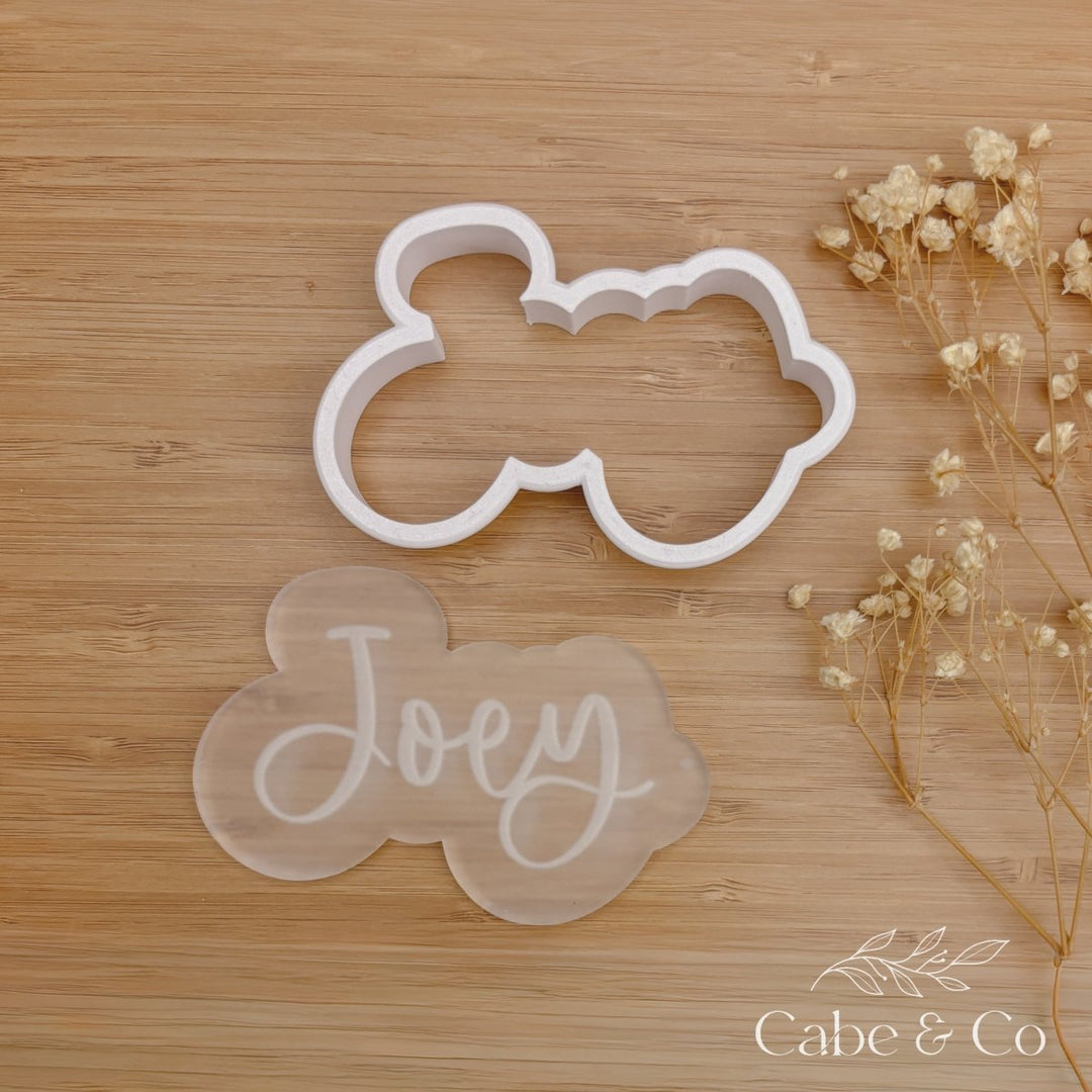 Personalised Name Script Fondant Cookie Cutter &amp; Stamp