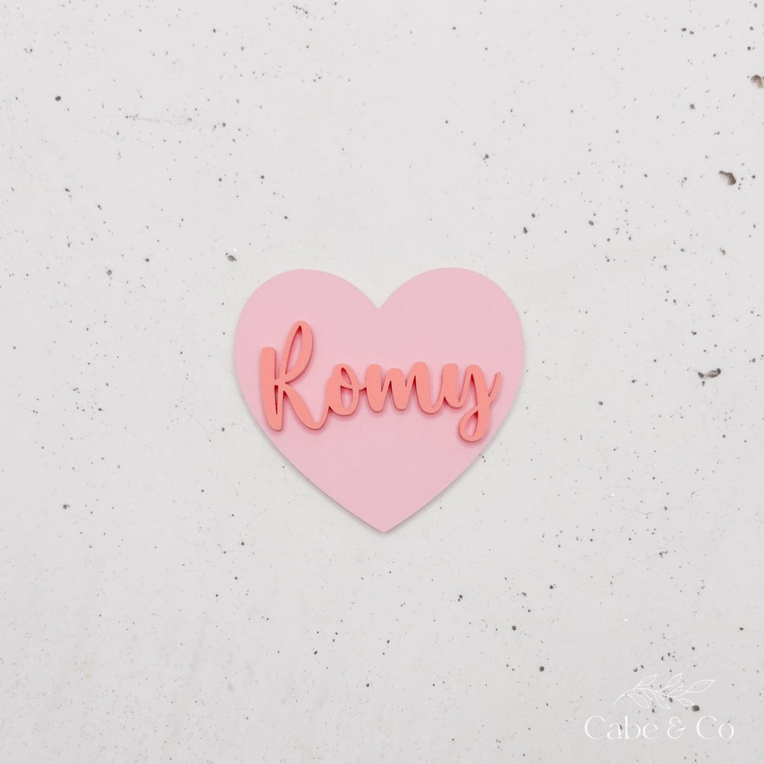 Personalised Valentines Gift Tag Keyring - Heart Key Chain