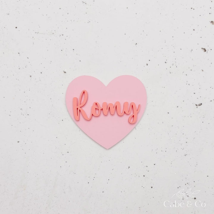 Personalised Valentines Gift Tag Keyring - Heart Key Chain
