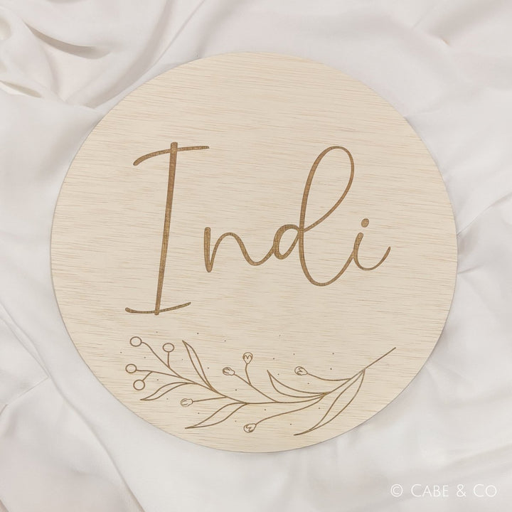 Personalised Wooden Birth Plaque | New Baby Arrival Announcement