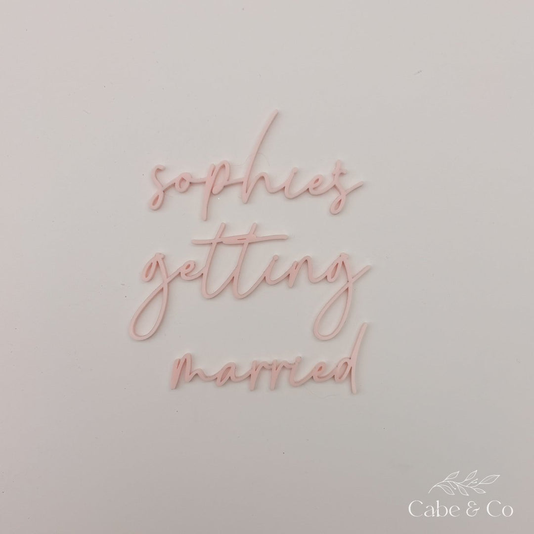 Personalised Wording Cake Charm