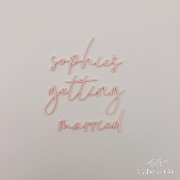 Personalised Wording Cake Charm