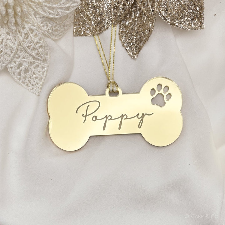 Pet Christmas Bauble - Dog Bone Design