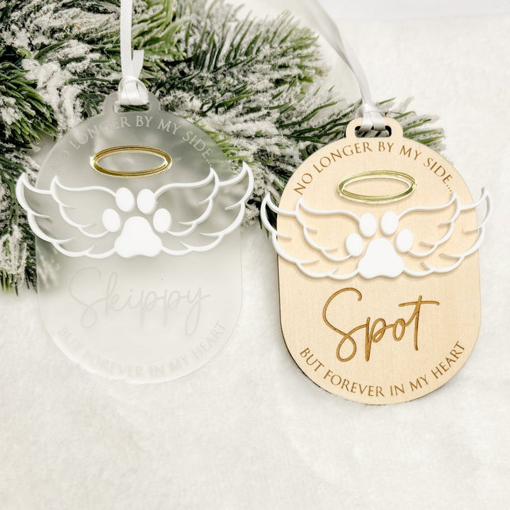 Pet Memorial Ornament - Angel Wings & Halo