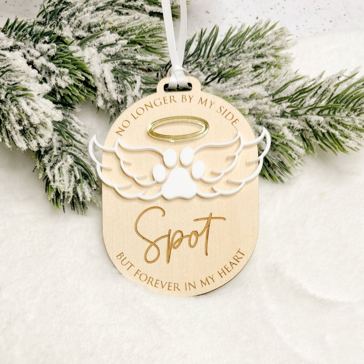 Pet Memorial Ornament - Angel Wings & Halo