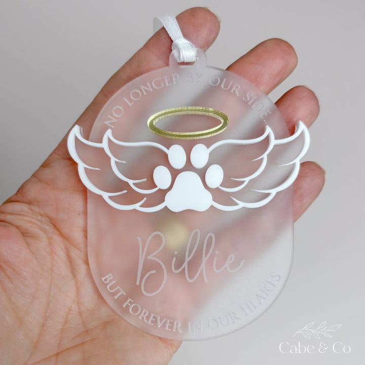 Pet Memorial Ornament - Angel Wings & Halo