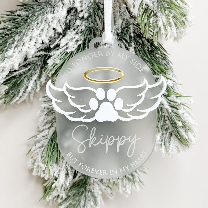 Pet Memorial Ornament - Angel Wings & Halo