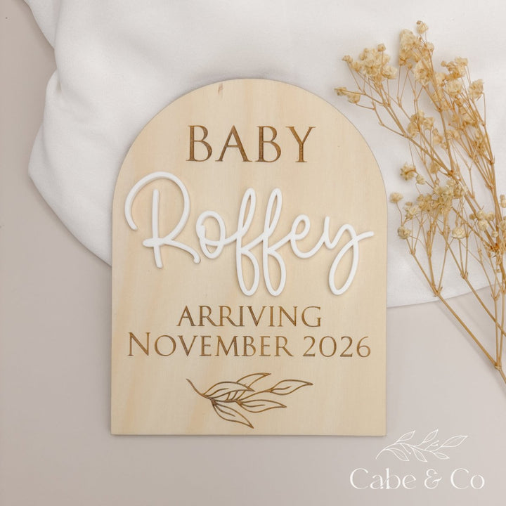 Pregnancy Announcement Plaque
