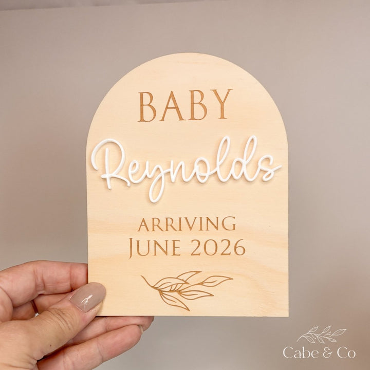 Pregnancy Announcement Plaque