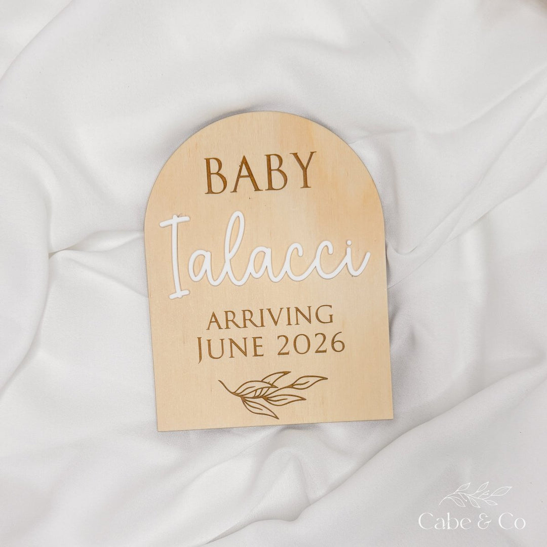 Pregnancy Announcement Plaque