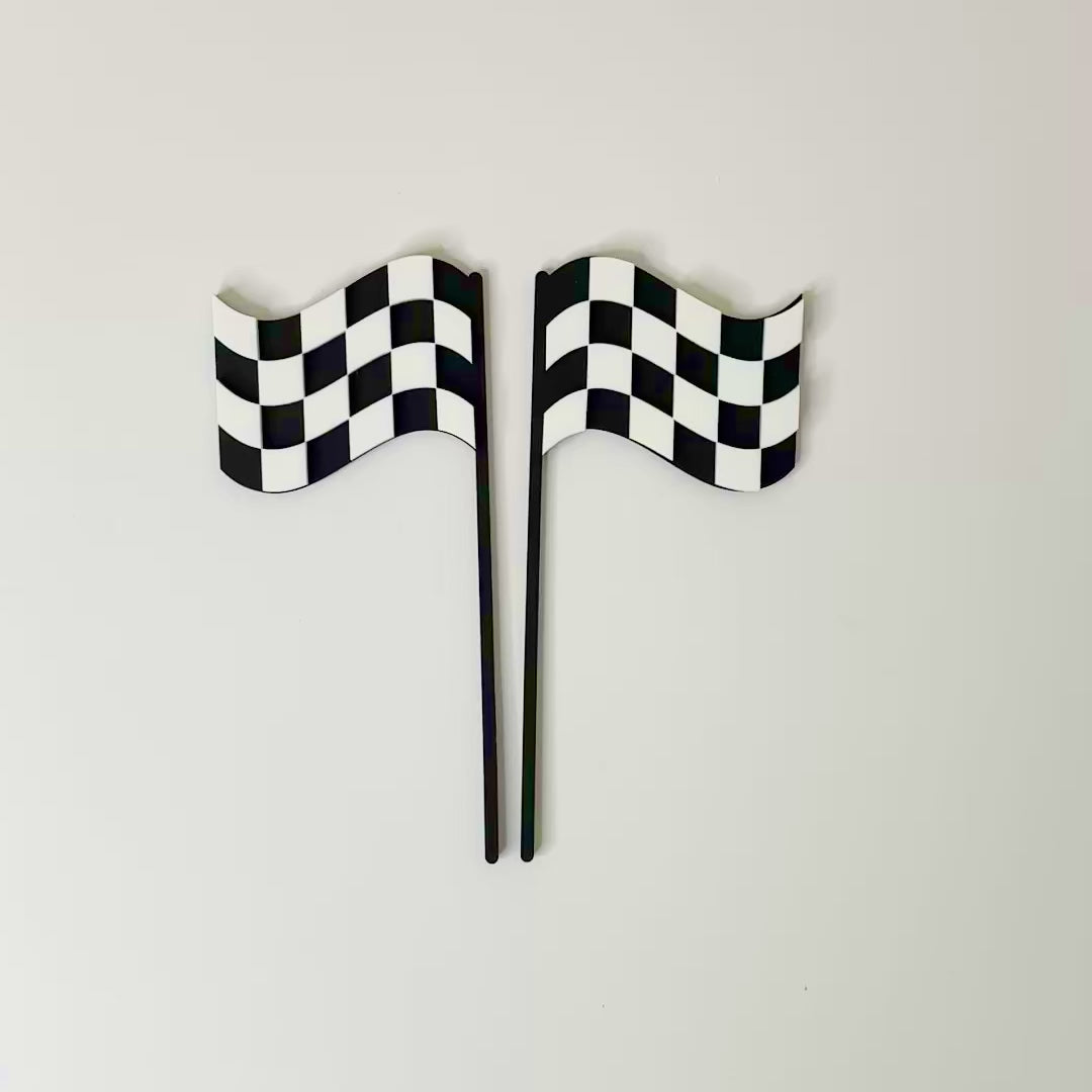 Racing Checkered Flag Cake Toppers