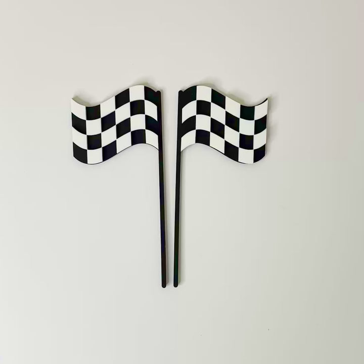 Racing Checkered Flag Cake Toppers