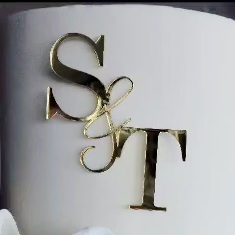 Wedding Cake Serif Initials Charm