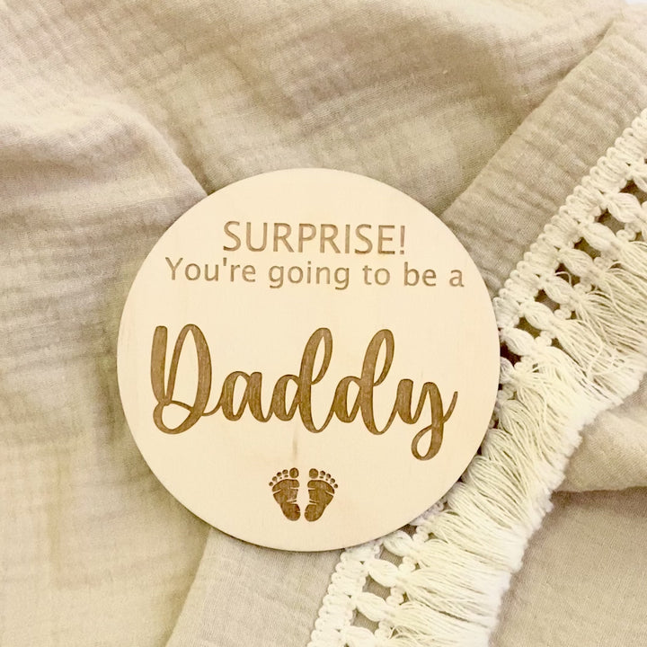 You're going to be a Daddy announcement board