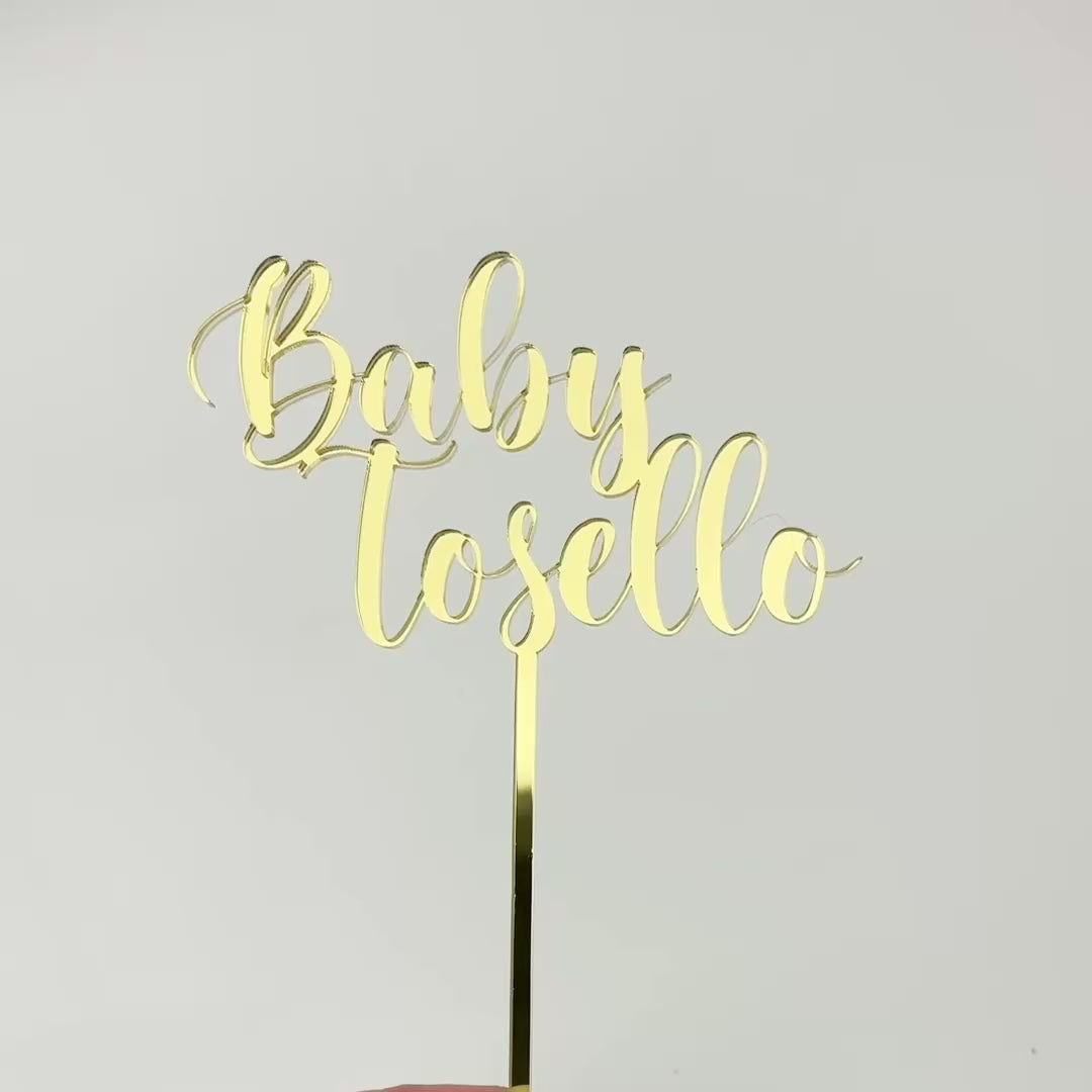 ustom Cake Topper for Baby Shower Party Decoration