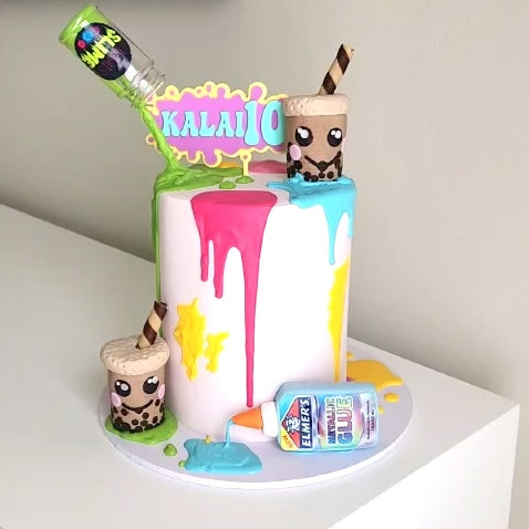 Personalised Slime Party Cake Topper