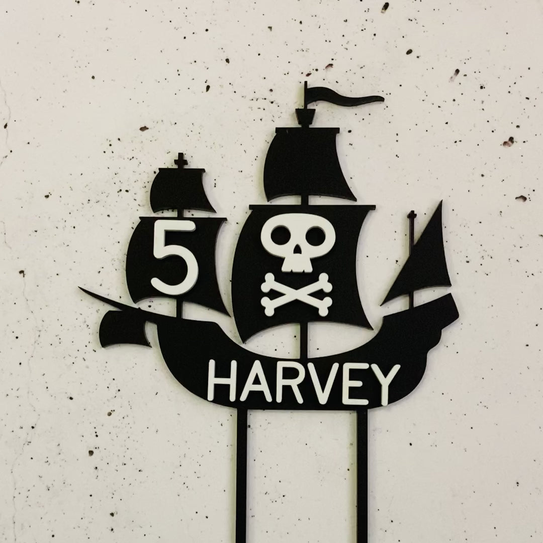 Pirate Ship Cake Topper