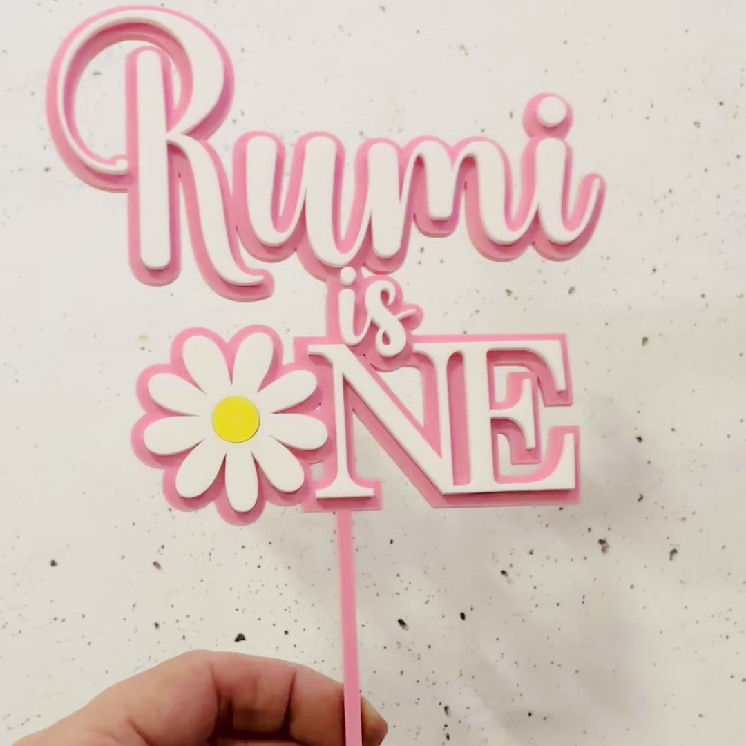 Personalised Daisy Cake Topper