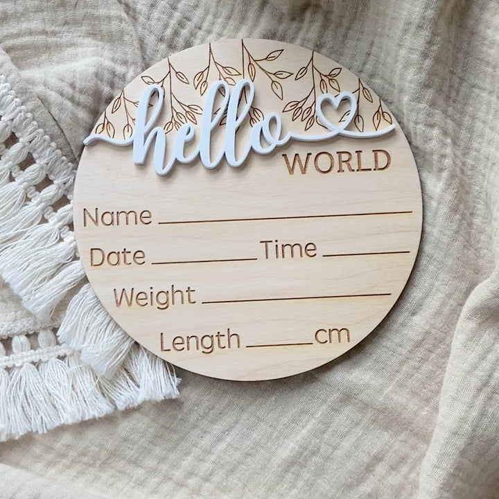 Birth Announcement Plaque