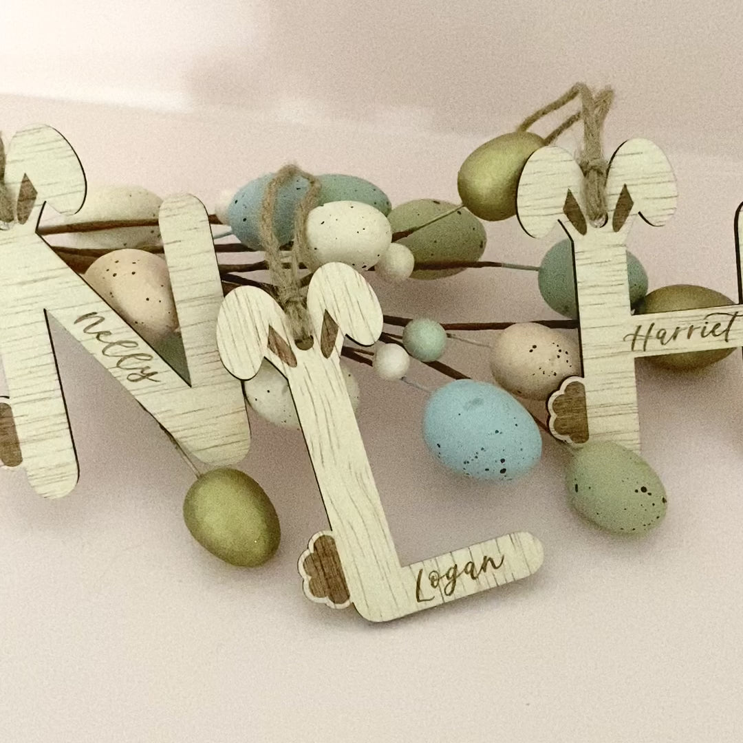 Initial Style Easter Gift Tag