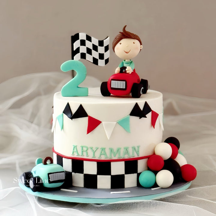 Racing Checkered Flag Cake Toppers