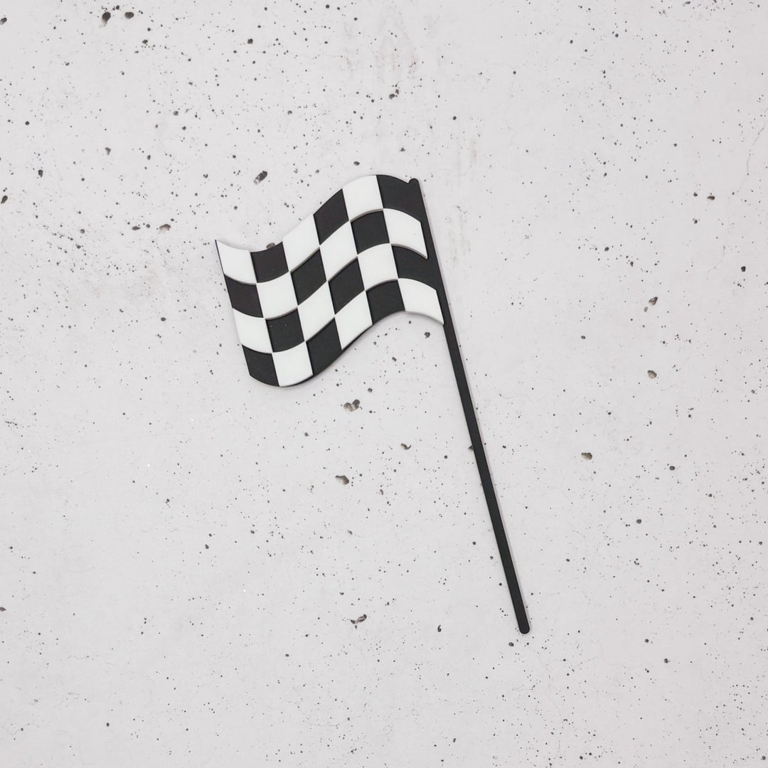 Racing Checkered Flag Cake Toppers