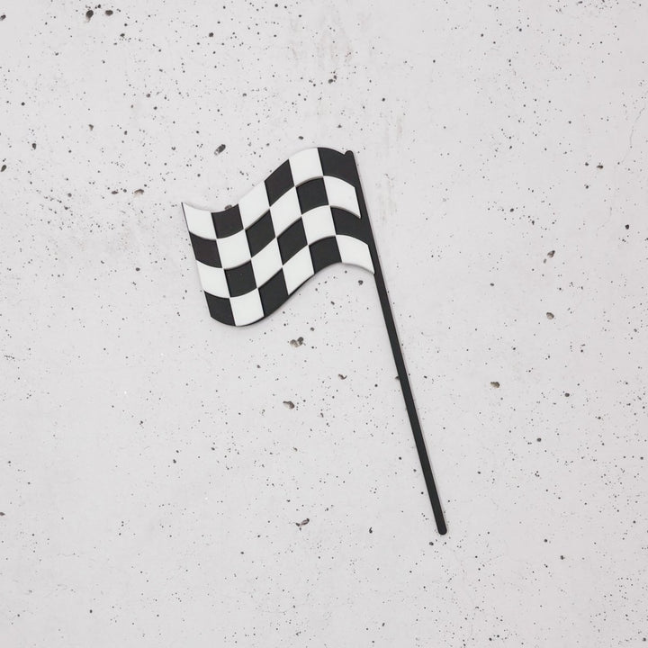 Racing Checkered Flag Cake Toppers