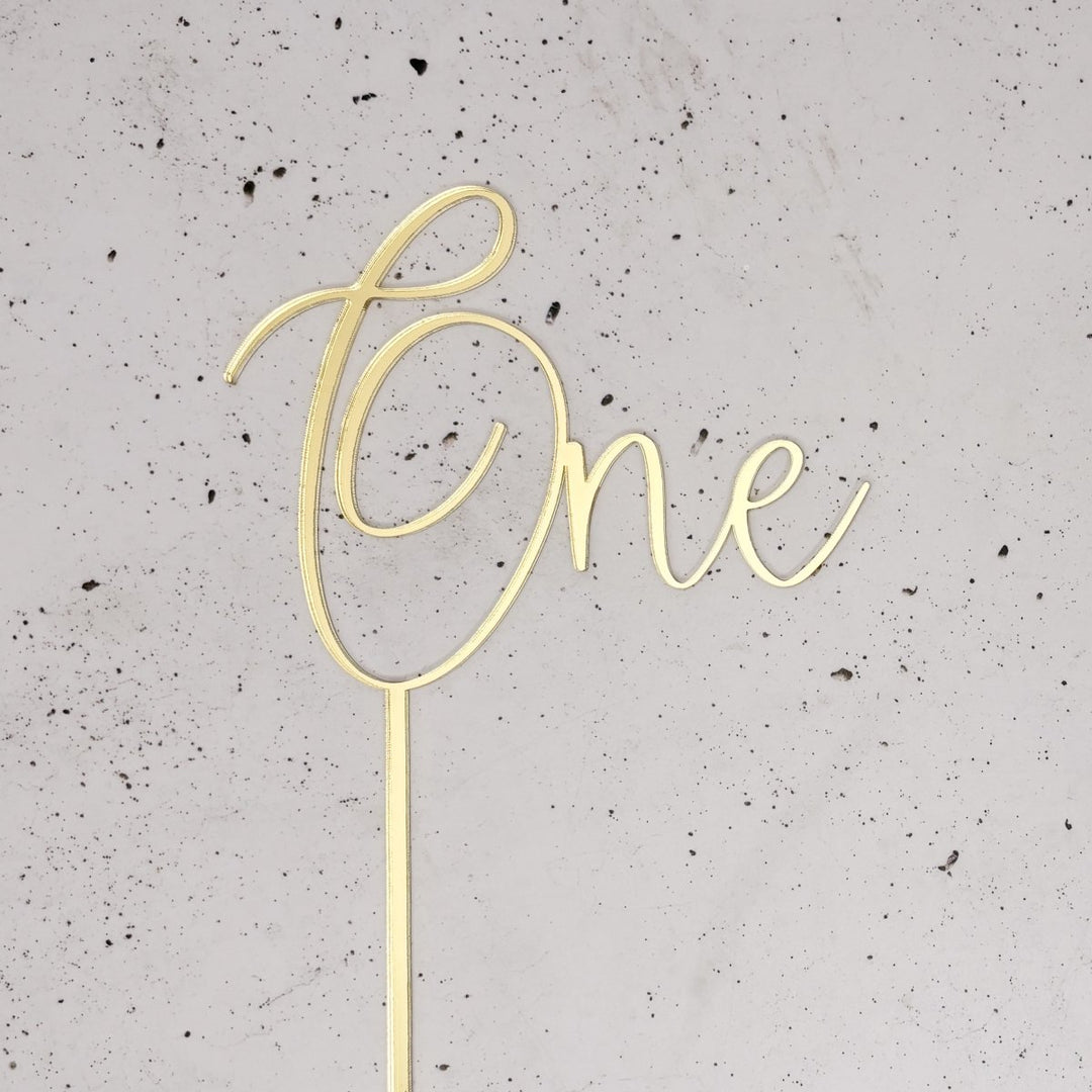 Script Birthday Cake Name or Age Topper