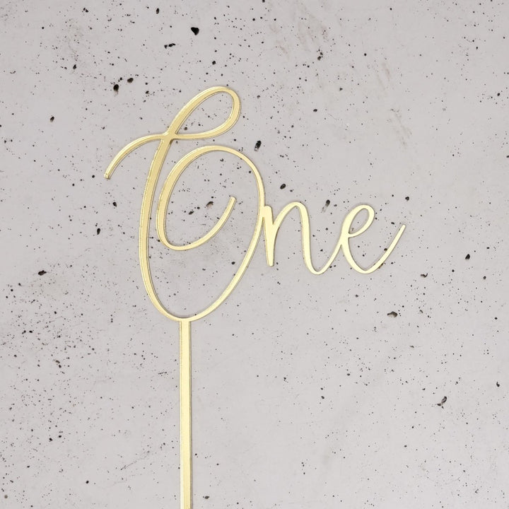 Script Birthday Cake Name or Age Topper