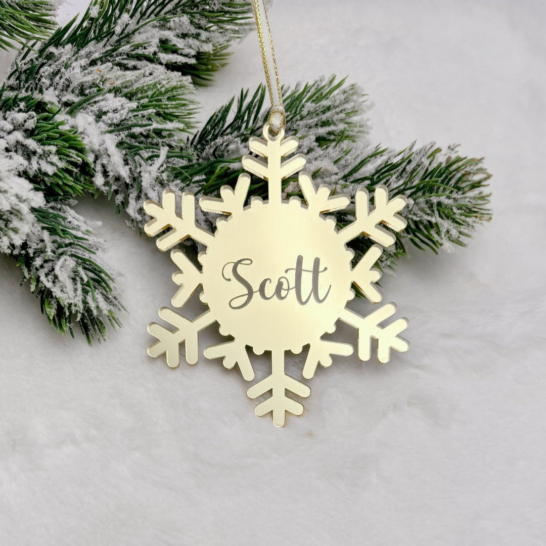 Snowflake Christmas Bauble - perfect gift for new baby or child's Christmas